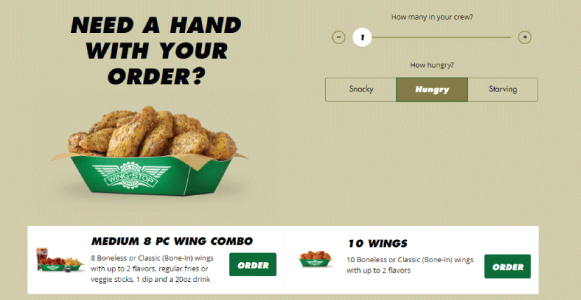 Wingstop Calculator Work