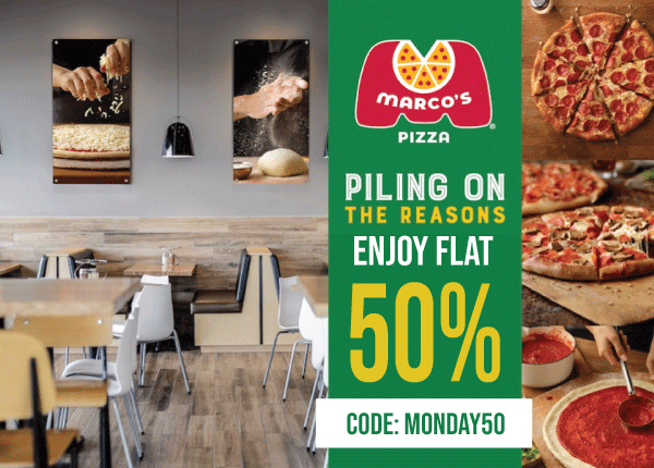 Marcos 30 Off Coupon: Meat, Garden, White Cheesy Pizza And More