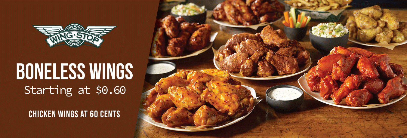 Boneless Chicken Wings At 60 Cents Each